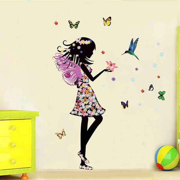 Beautiful Butterfly Elf Wall Art for Girls - Walling Shop