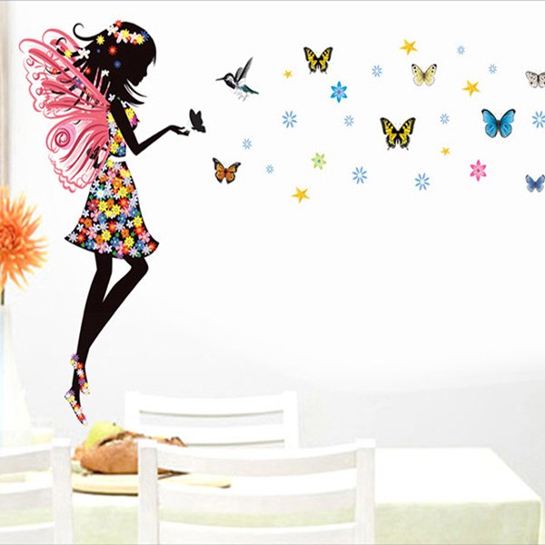 Beautiful Butterfly Elf Wall Art for Girls - Walling Shop