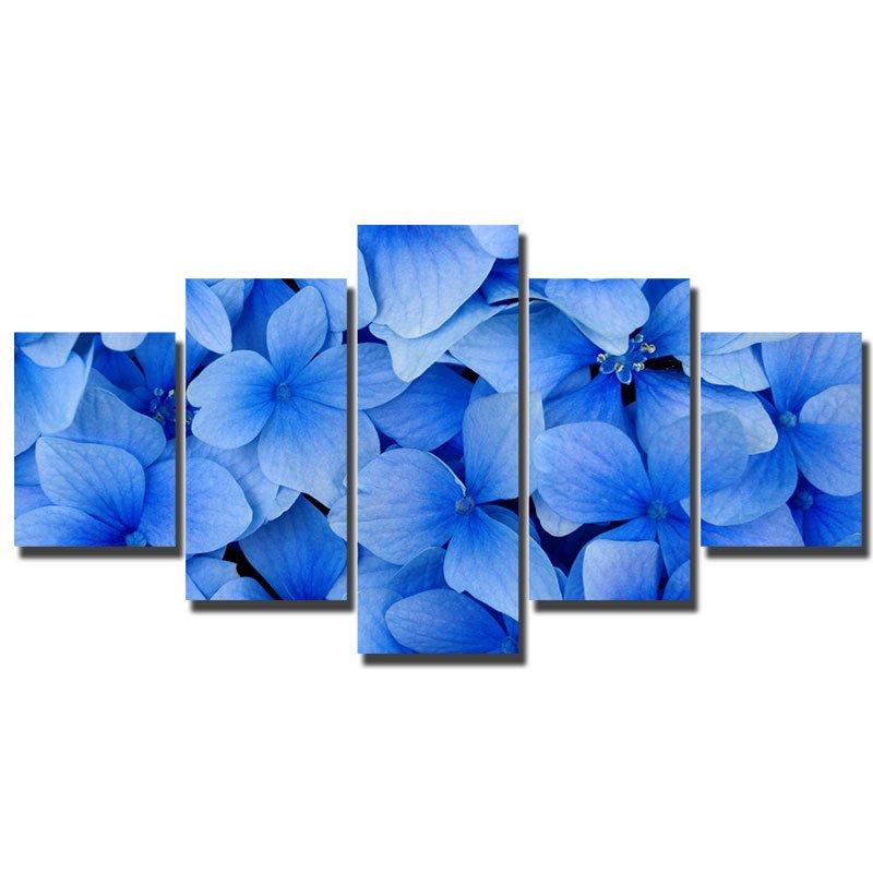 Blue Flowers HD Printed Canvas Painting - Walling Shop