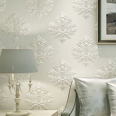 European Style Floral Damask Wallpaper - Walling Shop