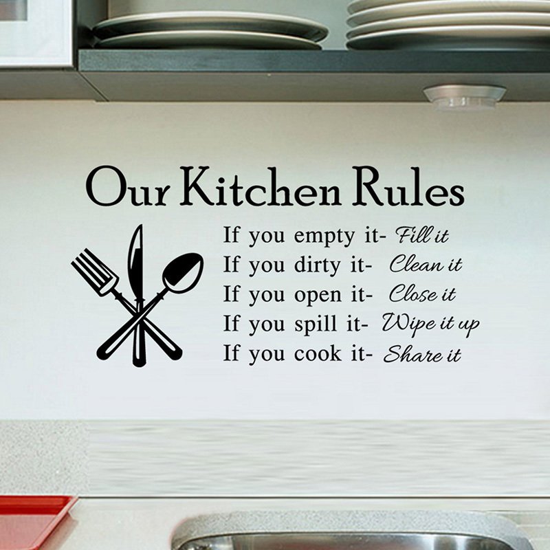 Kitchen Rules Vinyl Wall Decal Sticker