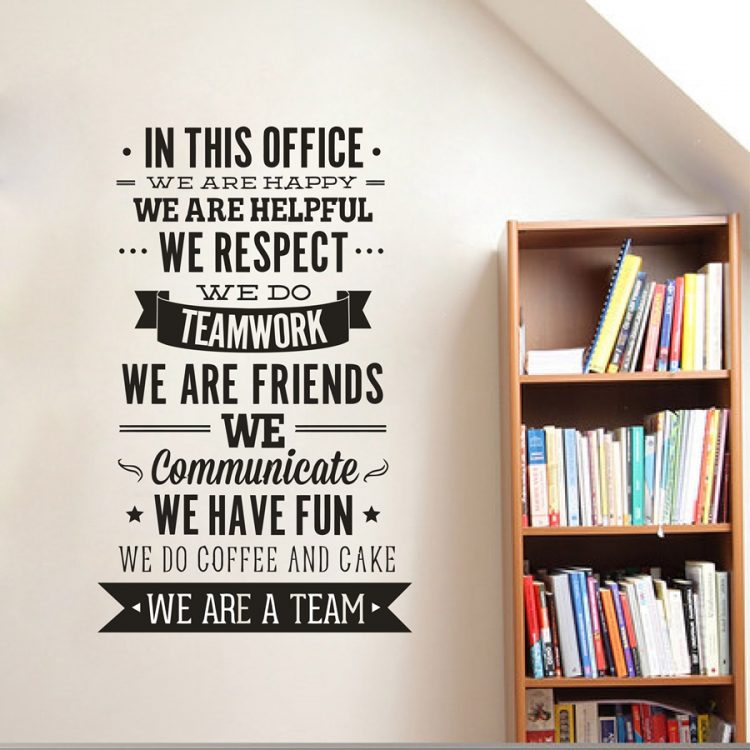 We Respect Teamwork Office Rules Wall Sticker Quote - Walling Shop