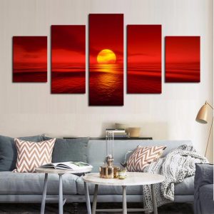 HD-Print-Modular-Pictures-Frame-Canvas-5-Panel-Sunset-Red-Sun-Sea-Natural-Landscape-Painting-Home.jpg