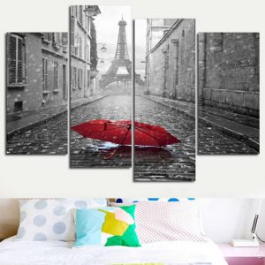 Wall-Art-Home-Decor-Frame-Canvas-Painting-Poster-4-Panel-City-Street-Snow-Landscape-For-Living.jpg