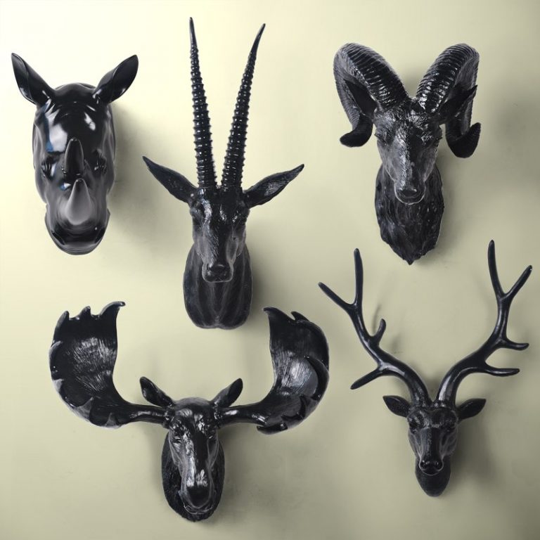 3D MultiAnimal Head Wall Decor Walling Shop