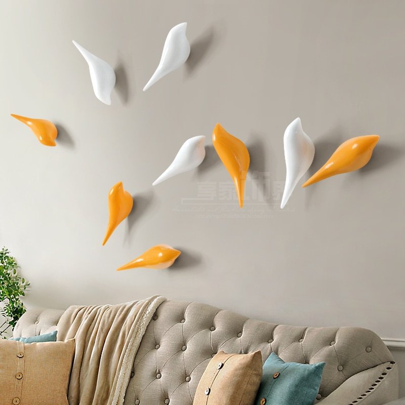 Multi Color Dove Wall Hooks Decoration - Walling Shop