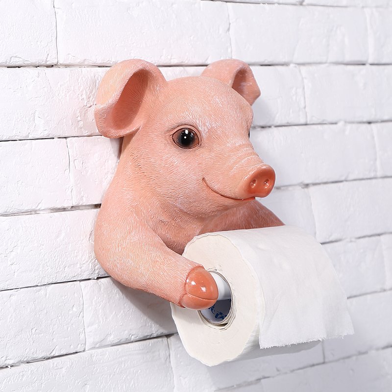 Fancy Paper Towel Holder Animal Pig Dog Creative Resin Modern Toilet Napkin  Holder Toilet Roll Tissue Box For Kitchen - AliExpress