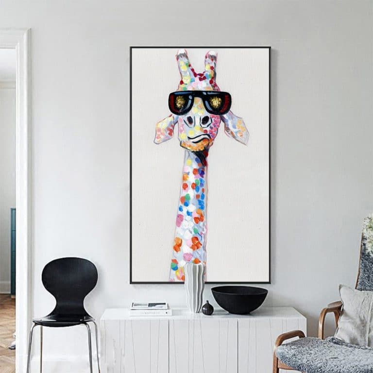 Giraffe Family Canvas Painting | Walling Shop