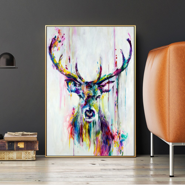 2 Pieces Elephant And Deer Abstract Graffiti Art - Walling Shop