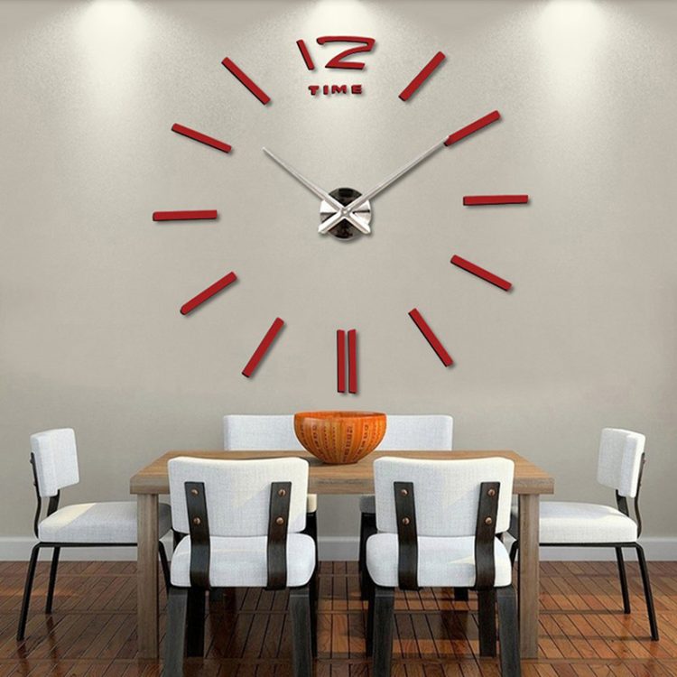 Large Frameless Wall Clock Walling Shop 0983