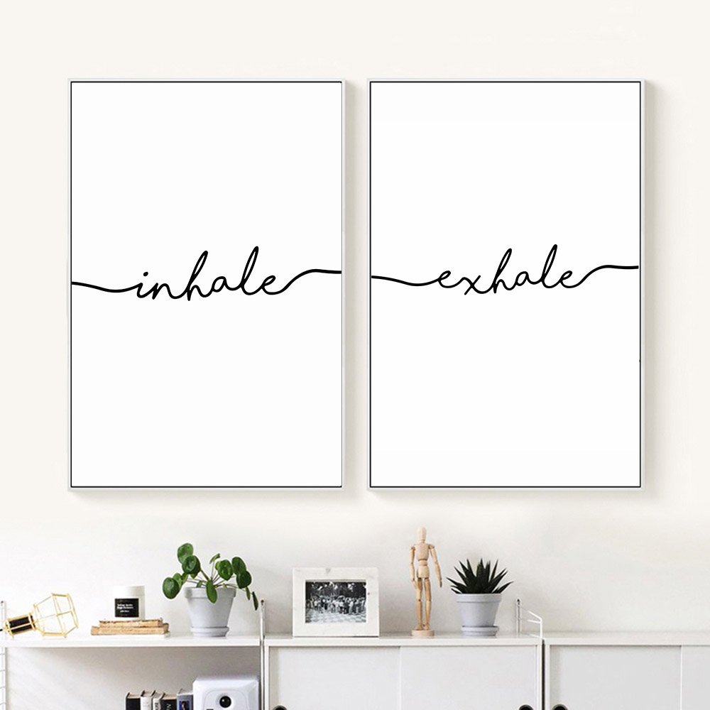 Inhale Exhale Nordic Wall  Art  Walling Shop